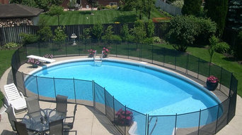 Child safe removable pool fence, Clôture piscine amovible Enfant Sécure