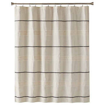 SKL Home Subtle Stripe Shower Curtain - Linen 70x72