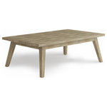 Simpli Home - Cayman Outdoor Coffee Table - Our Cayman Outdoor Patio collection brings stunning Contemporary style to your deck or patio. Made of solid acacia, the coffee table is finished in a durable Brushed Natural finish which gives it a contemporary look. This rectangular table features a slatted thick top and sturdy solid wood angular legs for stability. Pair the Cayman coffee table with the Cayman sofa and chairs for your perfect spectacular backyard or patio seating arrangement.