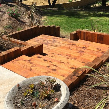 Cedar Timber Stairs - Encinitas