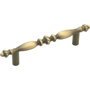 Belwith Hickory 3 In. Cavalier Antique Brass Cabinet Pull P747-AB Hardware
