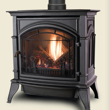 Majestic Concorde Cast Direct Vent Gas Stove in Graphite with Single Door