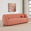 Querno Modern Luxury Japandi Style Boucle Fabric Curvy Sofa Couch in Pink