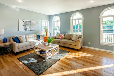 Example of a cottage home design design in Other