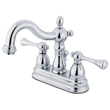 Kingston Brass 4" Centerset Bathroom Faucet w/Retail Pop-Up, Polished Chrome