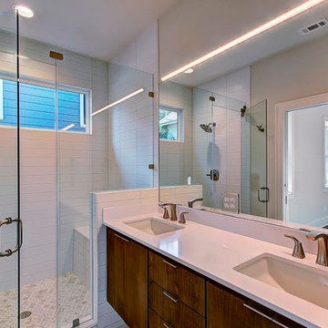 Silestone- White Zues Extreme Master & Guest Bath Countertops