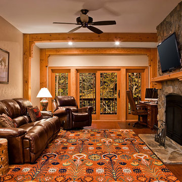 Timber Frame Home for Retirement in North Carolina - Basement