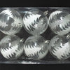 6-Pack Clear Ball Ornament With Silver Glitter Tree