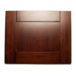 Brazilian Cherry Shaker Bamboo Kitchen Cabinets - Kitchen Cabinetry