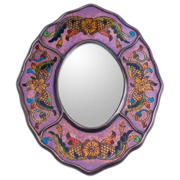 Lilac Colonial Wreath Mirror