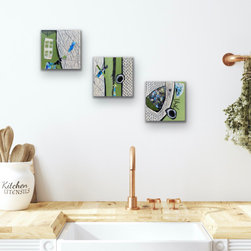 Smaller Abstract Paintings Created in a Series of 2 or More - Paintings