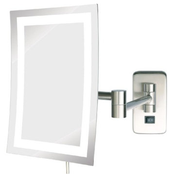 Jerdon JRT710NLD 6.5-Inch by 9-Inch Direct Wire Wall Mount Rectangular Mirror