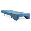Conic Arm Chair Sleeper, Sleeper Cowboy Blue Body & Shadow Grid Cushion