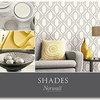 Shades, Damask Geometric Graphic White, Cream Wallpaper Roll