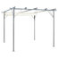vidaXL Pergola Steel With Retractable Roof, Cream, 3x3 m