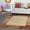 Sedona Transitional Floral Beige Rectangle Area Rug, 5' x 7'