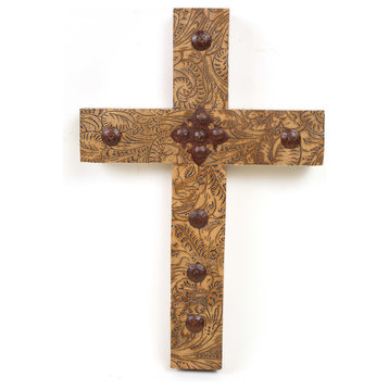 Rancho Adobe Tooled Leather Cross