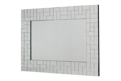 Rectangular Wall Mirror With Mirrored Frame - Aline