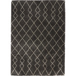 Nourison - Nourison Geometric Shag 5'3" x 7'3" Charcoal Shag Indoor Area Rug - With hand-drawn linear tribal patterns interlacing across a thick, charcoal grey shag pile, this Geometric Shag Collection rug brings you all the comfort and exotic flavor of an authentic Moroccan shag rug. With plush easy-care fibers, this rug will bring an affordable touch of warmth and texture to any room, blending with a range of interior decor styles.