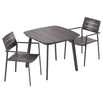 Eiland 3-Piece Dining Table Set, Carbon