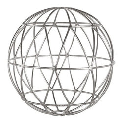 Worlds Away - Worlds Away Atlas Geometric Sphere - Decorative Objects And Figurines