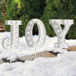 Outdoor "Joy" Marquee Letters - Holiday Decorations