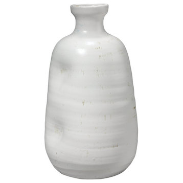 Dimple Vase, Matte White