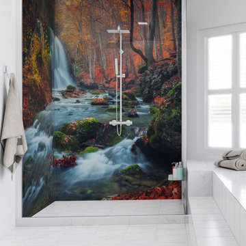 Art Glass Backsplashes - Kitchen and Bathroom