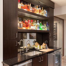 Divider between kitchen and dining, or dining and living