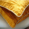 Orange & Yellow Euro Sham Cover Velvet 24x24 Solid Color, Glorious Flame
