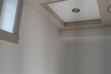 Inspiration for a modern home design remodel in Edmonton