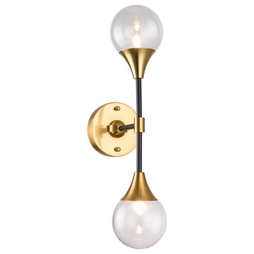 Wall Sconces, Black/Gold