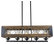 5-Light Farmhouse Chandelier Wood Chandelier
