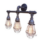 Nelson 3-Light Fixture With Wire Cages