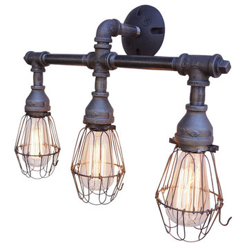 Nelson 3-Light Fixture With Wire Cages