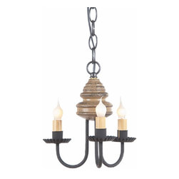 Handmade In USA - Large Wrought Iron and Punched Tin Bar Island Light - Kitchen Island Lighting