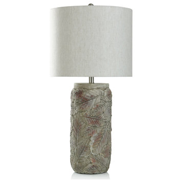 StyleCraft Malik Cement Table Lamp With Maple Cream Finish L331929DS