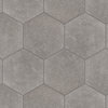 Traffic Hex Grey Porcelain Floor and Wall Tile