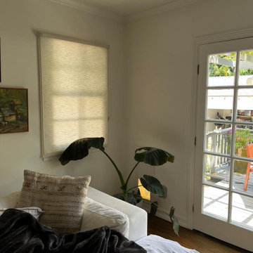 Sheer Shades Enhance Brentwood Living Room Comfort