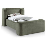 Meridian Furniture - Modena Upholstered Bed, Green, Twin - Indulge in the allure of the Green Chenille Fabric Modena Twin Bed by Meridian Furniture. Its captivating design and luxurious Green Chenille Fabric elevate any space with effortless elegance. Crafted with precision and durability in mind, this stunning piece becomes the focal point of gatherings, fostering moments of connection and warmth. Embrace sophistication and style with the Modena Twin Bed, a testament to exquisite taste and timeless beauty.