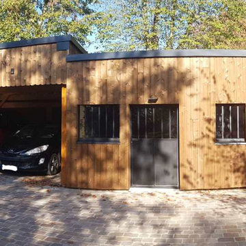Création d'un abri pour voitures / deux roues et un atelier à Bailleau l'Evêque