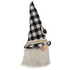 8.25" Black and White Buffalo Plaid Coffee Gnome