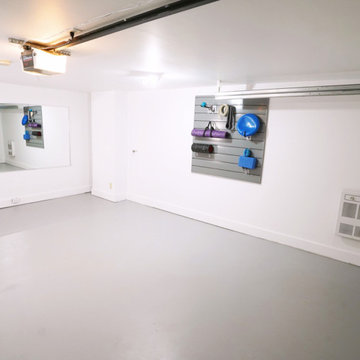 Basement home office and garage renovation