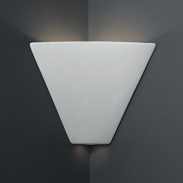 Ambiance Trapezoid Corner Sconce, Wall Sconce, Bisque