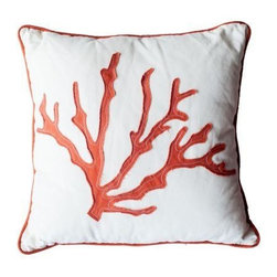 Tangerine Coral Pillow - Decorative Pillows