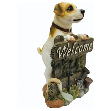 Jack Russell Terrier Dog Welcome Statue