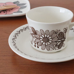 ARABIA アラビア FINNISH FLINT フィニッシュフリント Elina エリーナ コーヒーカップ＆ソーサー - コーヒーカップ＆ソーサー