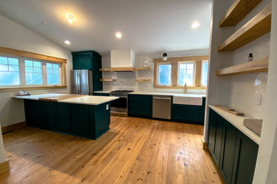 Example of a country kitchen design in Other