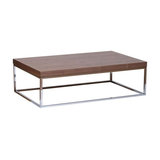 Prairie Rectangular Coffee Table, Chrome