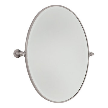 Pivot Mirrors Wall Mirror, Brushed Nickel